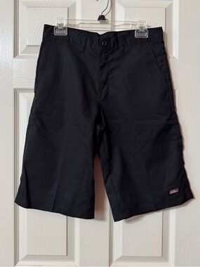 Dickies Men's Black Flat Front Work Shorts Size 30
